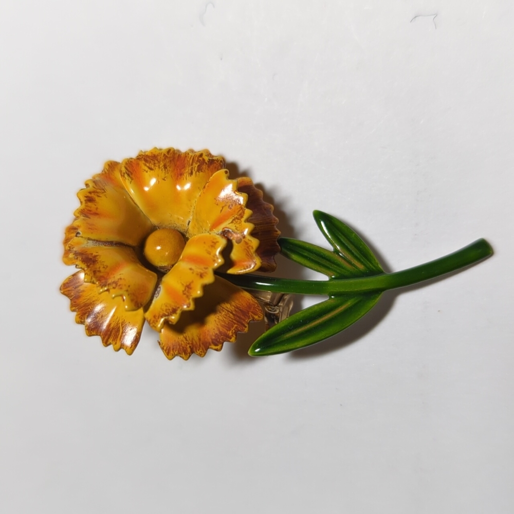 Metal Flower Brooch Pin